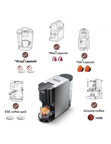 HiBREW H3A 5-in-1 Macchina da caffè 19 Bar di pressione modalità freddo/caldo serbatoio dell'acqua da 800 ml - argento Sconto