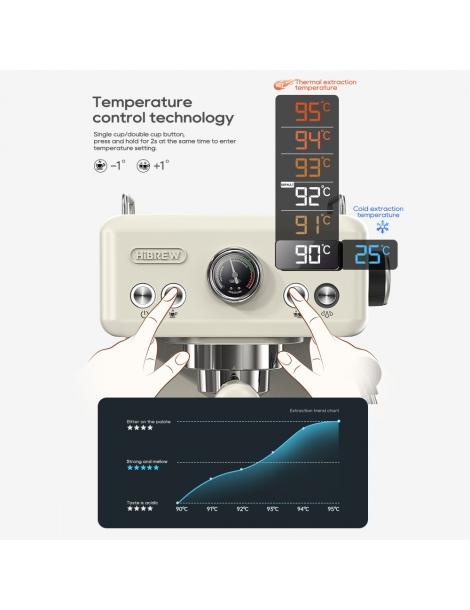 HiBREW H10A Macchina da caffè pressione di estrazione 19 bar temperatura e volume della tazza regolabili - Beige Outlet
