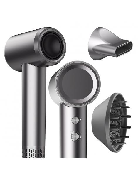 Micollme H6S Asciugacapelli con 2 bocchette asciuga i capelli medi in 2-3 minuti 59dB tecnologia a ioni negativi - grigio Vendite Flash