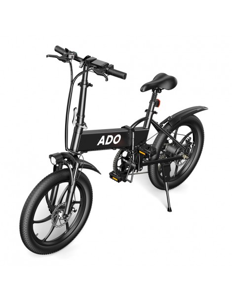 ADO A20+ 250W Bicicletta elettrica pieghevole Telaio 7 velocità Ingranaggi rimovibili Batteria agli ioni di litio 10 4 Ah - Nero Nuovo
