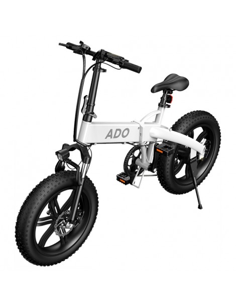ADO A20F+ Bici Elettrica Pieghevole 250W Motore Mozzo senza Spazzole Batteria 36V 10.4Ah - Bianco Qualità
