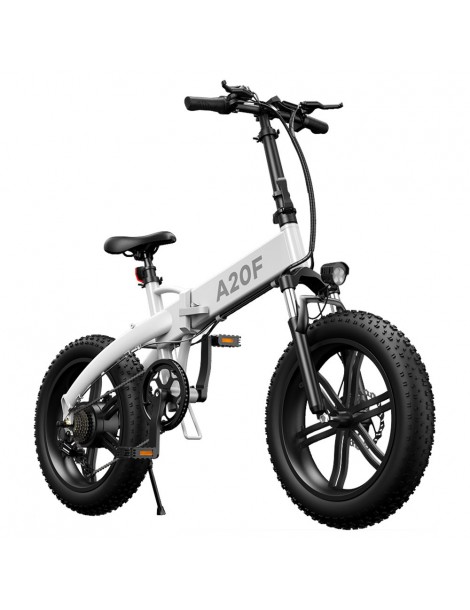 ADO A20F+ Bici Elettrica Pieghevole 250W Motore Mozzo senza Spazzole Batteria 36V 10.4Ah - Bianco Qualità