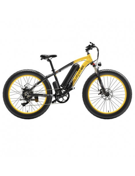 GOGOBEST GF600 26 Pollici Pneumatici Grassi Bicicletta Elettrica Pieghevole 1000W Motore 48V 13Ah Batteria - Nero Giallo Spedizione Gratuita