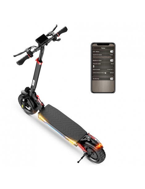 iScooter iX3 Scooter elettrico pieghevole 10' Off Road Pneumatici Tubeless Motore 800W Batteria 10Ah Velocità massima 40km/h Sottocosto