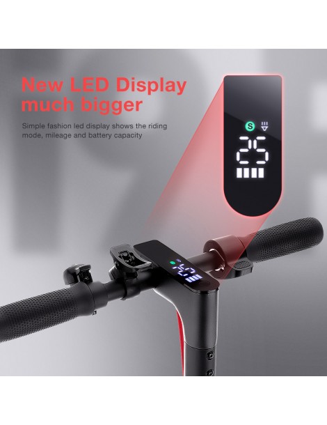 iScooter i9 Pro Scooter elettrico 8 5 pollici Pneumatico a nido d'ape 350W Motore 7 5Ah Batteria 30km/h Velocità massima Nero Economico