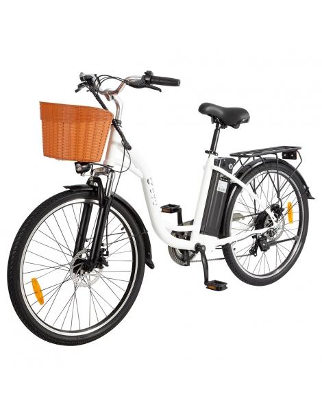 DYU C6 Bicicletta elettrica motore da 350W batteria da 12 5AH - Bianco In Saldo