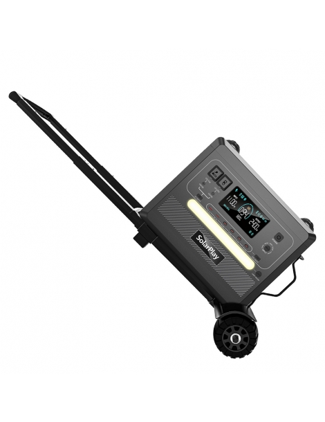 SolarPlay T01 Carrello pieghevole per la stazione di alimentazione portatile Q2401/Q2402/Q2501/Q2502 - Nero Soddisfazione Garantita