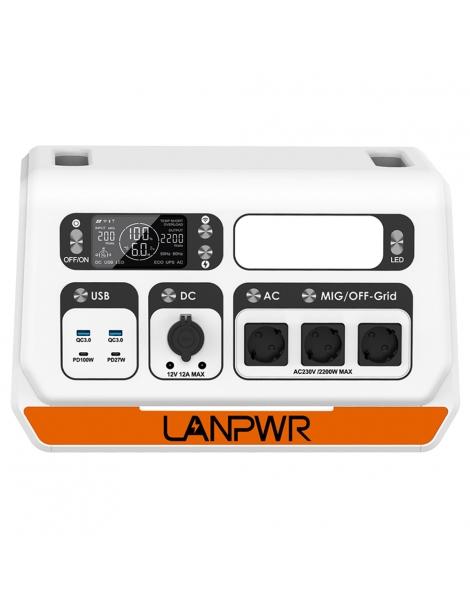 LANPWR 2200PRO 2200W Stazione di alimentazione portatile + 4x pannelli solari da 180W sistema solare da balcone Fino Al -60%