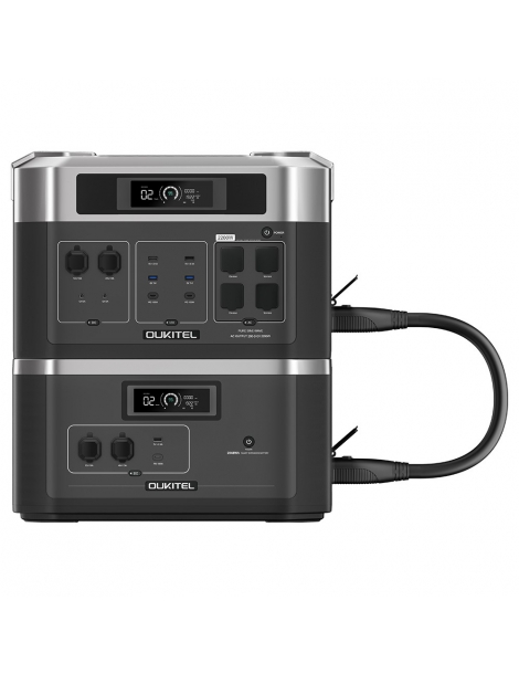 OUKITEL BP2000 Centrale elettrica portatile batteria LiFePO4 da 2048Wh/640000mAh uscita AC da 2200W UPS da 2000W Outlet