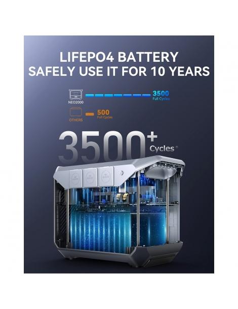 DaranEner NEO2000 Stazione di energia portatile generatore solare con batteria LiFePO4 da 2073 6Wh uscita AC da 2000W Hotsell