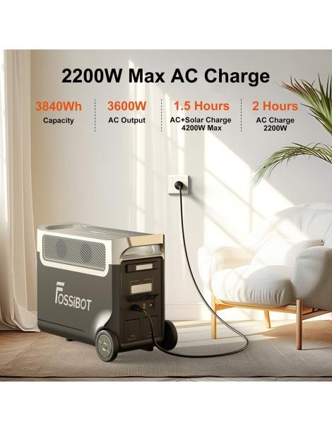 FOSSiBOT F3600 Pro 3840Wh Centrale Elettrica Portatile + 2* FOSSiBOT FB3840 Batteria Backup Elettrico Domestico Vendita Economica