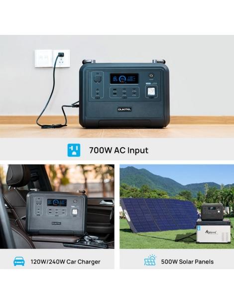 OUKITEL P1201E 960Wh 1200W Stazione di alimentazione portatile batteria LiFePo4 ricarica rapida in 1 5 ore luce LED Moda