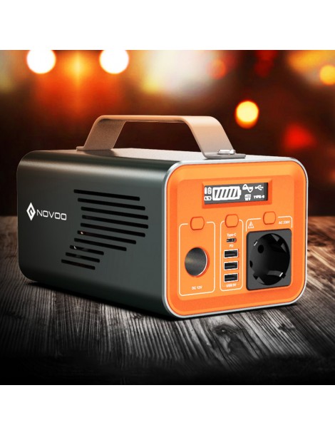 NOVOO ESS 230WH / 200W Stazione di Alimentazione Portatile per Campeggio Viaggio all'Aperto Interruzione di corrente In Linea