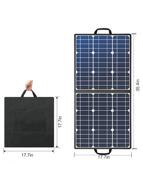 FlashFish SP50 18V/50W Pannello Solare Pieghevole Adattatore DC con Uscita 5V USB 18V DC Per Stazione Elettrica Promozione