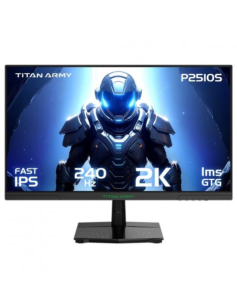 TITAN ARMY P2510S Flat Monitor da gioco 16:9 24 5 pollici Fast IPS QHD 240Hz 2K 1ms GTG Cura degli occhi VESA 100x100mm Qualità Garantita