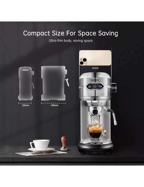 HiBREW H11 1450W Coffee Maker with Latte Cup 19 Bar Semi Auto Espresso Machine Offerte