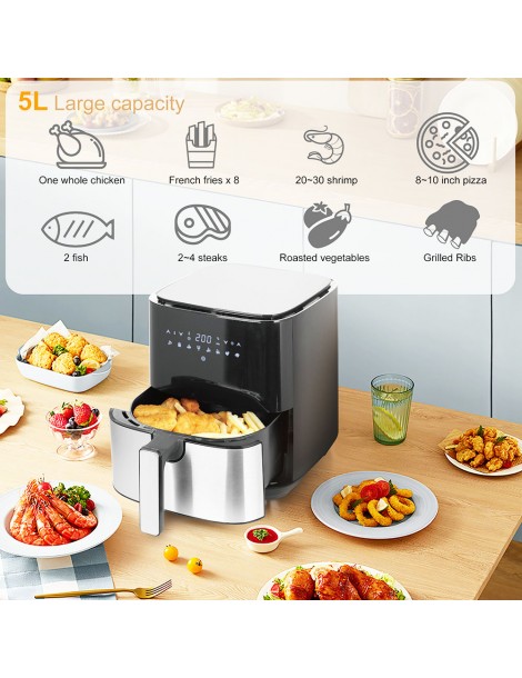 Sonifer SF1014 1450W 5L Friggitrice ad aria senza olio LED Touchscreen friggitrice elettrica Cestello antiaderente Hotsell