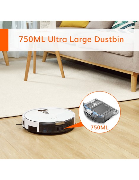 ILIFE V8 Plus Robot Aspirapolvere 1000Pa Aspirazione Pulizia a umido 750ml Grande Pattumiera Versione europea Saldi Di Fabbrica