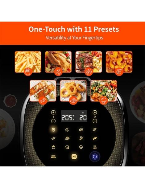 Ultenic K10 Friggitrice ad aria senza olio APP e controllo vocale 5L Forno elettrico caldo senza olio Cuocitore intelligente In Linea