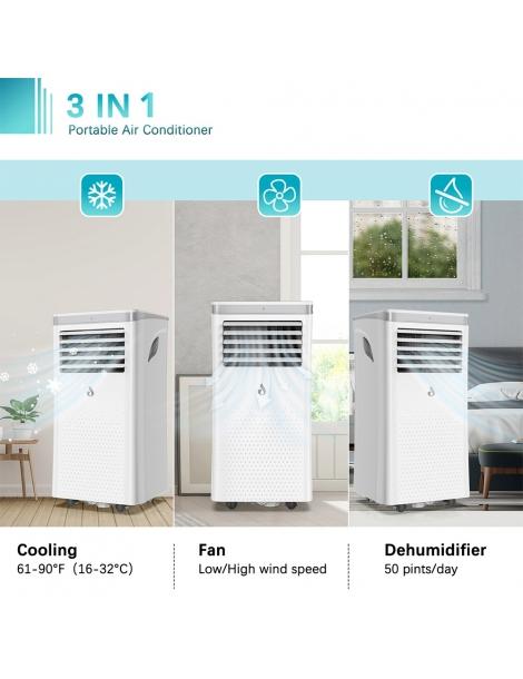 LUKO A011D1-7K 3 in 1 condizionatore d'aria portatile deumidificatore 7000BTU capacità di raffreddamento Pezzi Unici
