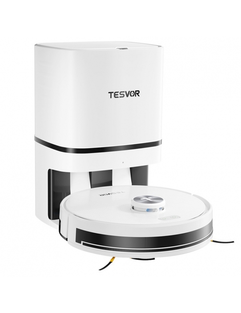 Tesvor S7 Pro AES Robot Aspirapolvere con Stazione di Svuotamento Automatico Funzione Mopping Aspirazione 6000Pa - Bianco Fino Al -60%