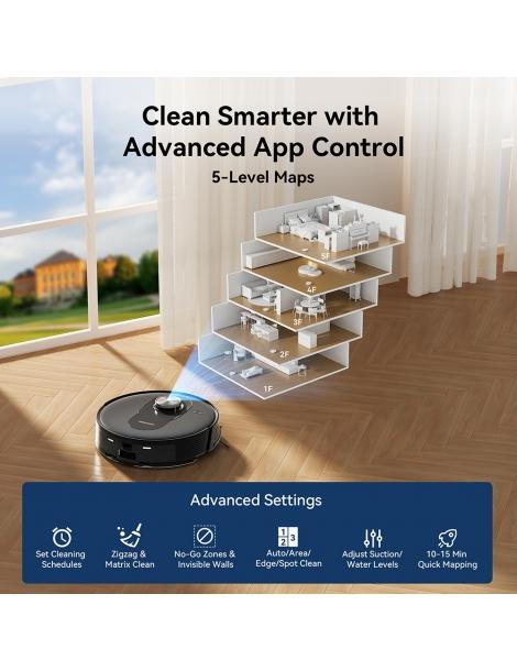 Proscenic Q8 Aspirapolvere robot aspirazione 4200 Pa LiDAR Nav autonomia 200 minuti - Nero Sconto