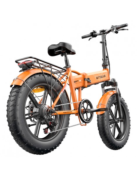 ENGWE EP-2 Pro 20 Pollici Bicicletta Elettrica Pieghevole con Pneumatici Grassi 750W Motore 48V 13Ah LG 2022 Versione –Arancia Economico