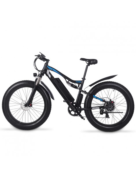 Shengmilo MX03 Bicicletta elettrica 48V 1000W Motore brushless 17Ah Batteria 26 pollici Pneumatici 40km/h – Nero In Vendita