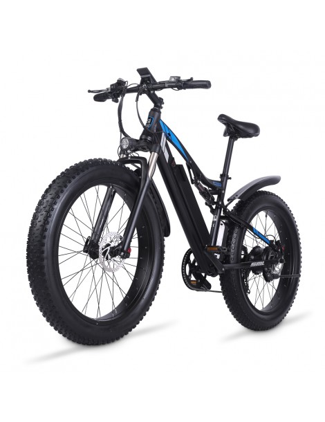 Shengmilo MX03 Bicicletta elettrica 48V 1000W Motore brushless 17Ah Batteria 26 pollici Pneumatici 40km/h – Nero In Vendita