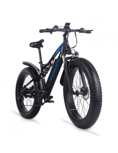 Shengmilo MX03 Bicicletta elettrica 48V 1000W Motore brushless 17Ah Batteria 26 pollici Pneumatici 40km/h – Nero In Vendita