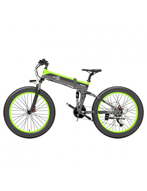 BEZIOR X1000 26 pollici Fat Tire Foldable Electric Bike 1000W Motore Panasonic 48V 12.8Ah Batteria - Nero Verde I Più Venduti