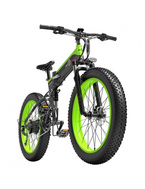 BEZIOR X1000 26 pollici Fat Tire Foldable Electric Bike 1000W Motore Panasonic 48V 12.8Ah Batteria - Nero Verde I Più Venduti