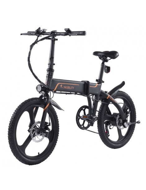 Niubility B20 20 Inch Bicicletta elettrica pieghevole 350W Motore 42V 10.4 Ah Batteria – Nero 2025