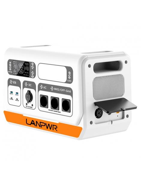 LANPWR 2200PRO Stazione di alimentazione portatile con inverter on-grid supporto 200W/400W/600W/800W - Spina UE Spedizione Gratuita
