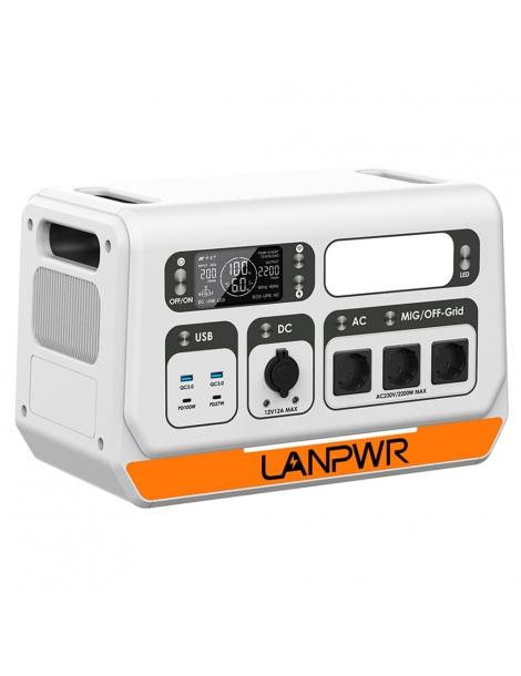 LANPWR 2200PRO Stazione di alimentazione portatile con inverter on-grid supporto 200W/400W/600W/800W - Spina UE Spedizione Gratuita
