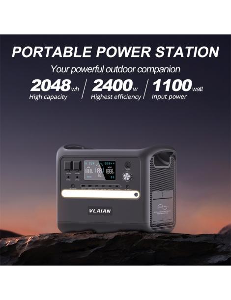 VLAIAN S2400 Generatore Solare Portatile Da 2048Wh/2400W Soddisfazione Garantita