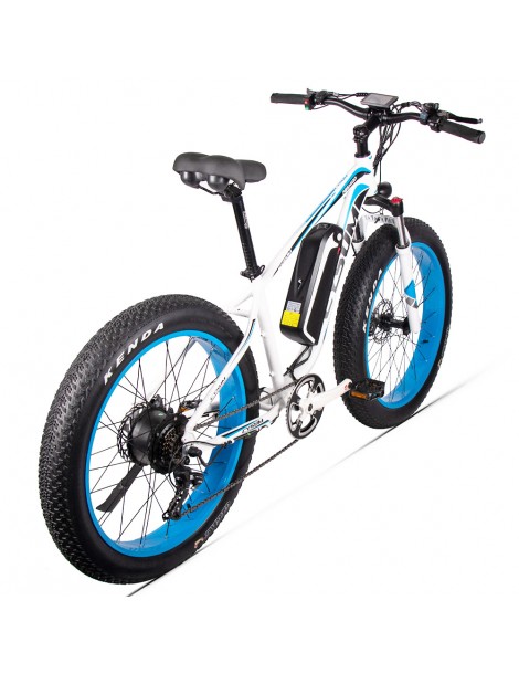 CYSUM M980 Pneumatici Grassi da 26 pollici Bicicletta Elettrica 1000W Motore Brushless 17Ah Batteria rimovibile - Nero Blu Outlet