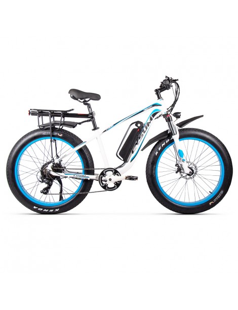 CYSUM M980 Pneumatici Grassi da 26 pollici Bicicletta Elettrica 1000W Motore Brushless 17Ah Batteria rimovibile - Nero Blu Outlet
