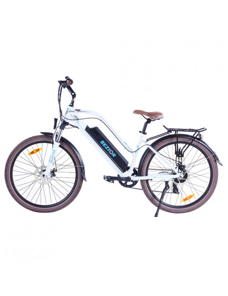 Bezior M2 Pro Ciclomotore elettrico 500W Motore 12.5Ah Batteria-Bianco Saldi