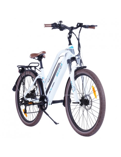 Bezior M2 Pro Ciclomotore elettrico 500W Motore 12.5Ah Batteria-Bianco Saldi