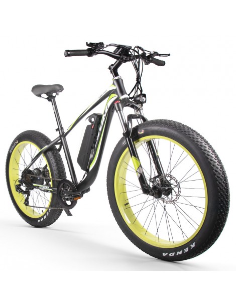 CYSUM M980 Pneumatici Grassi da 26 pollici Bicicletta Elettrica 1000W Motore Brushless 17Ah Batteria rimovibile - Nero Verde Moda