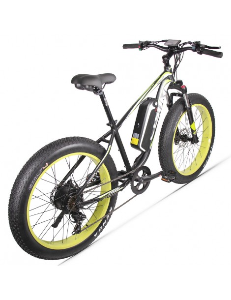 CYSUM M980 Pneumatici Grassi da 26 pollici Bicicletta Elettrica 1000W Motore Brushless 17Ah Batteria rimovibile - Nero Verde Moda