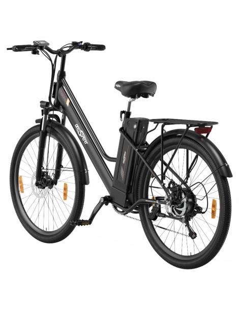 ONESPORT OT18-3 Bicicletta elettrica City pneumatici da 26*2.35 pollici motore da 250W batteria da 36V 14.4Ah - Nero Nuovo