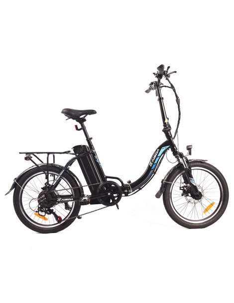 KAISDA K7 Ciclomotore elettrico pieghevole bicicletta da montagna motore 350W SHIMANO a 7 velocità controllo APP - Nero Soddisfazione Garantita
