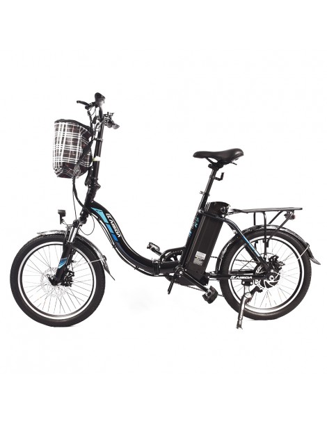 KAISDA K7 Ciclomotore elettrico pieghevole bicicletta da montagna motore 350W SHIMANO a 7 velocità controllo APP - Nero Soddisfazione Garantita