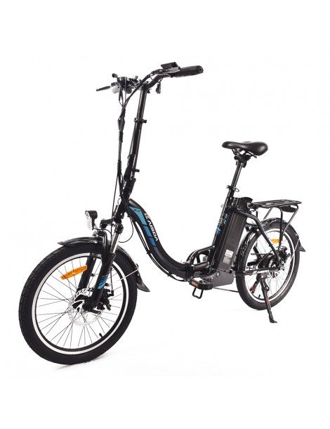 KAISDA K7 Ciclomotore elettrico pieghevole bicicletta da montagna motore 350W SHIMANO a 7 velocità controllo APP - Nero Soddisfazione Garantita