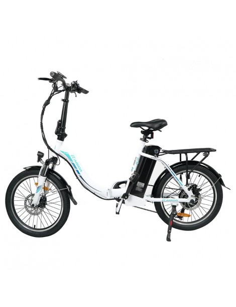 KAISDA K7 Ciclomotore elettrico pieghevole bicicletta da montagna motore 350W SHIMANO a 7 velocità controllo APP - Bianco Negozi Online