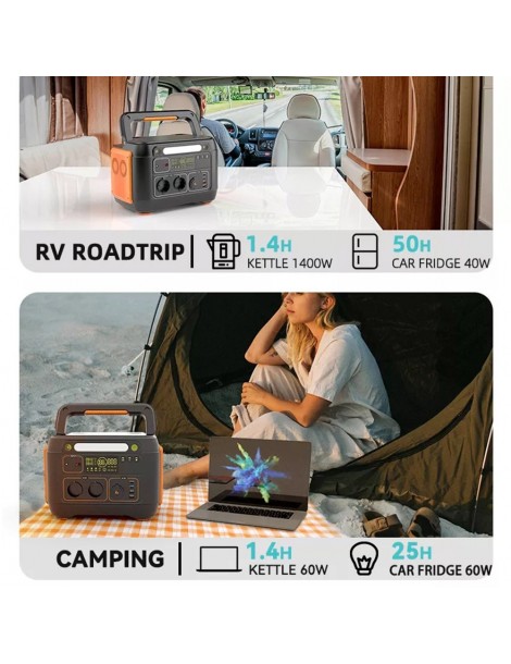 Flashfish A1001 Generatore solare portatile 1030Wh/1000W 278400mAh porte CA a onda sinusoidale pura 7 uscite - spina UE Outlet