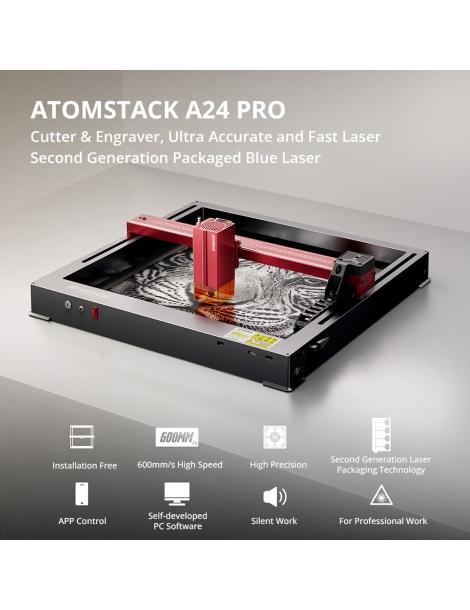 ATOMSTACK A24 PRO 24W Taglierina per incisione laser fuoco fisso precisione di incisione 0 02 mm Prezzo Ridotto