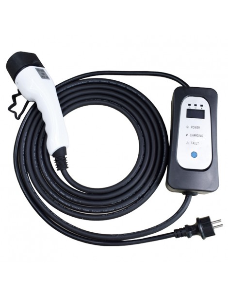 ANDAIIC Modalità 2 8A/10A/13A/16A Current Adjustable 5m Cable Caricabatterie portatile EV-UE Presa